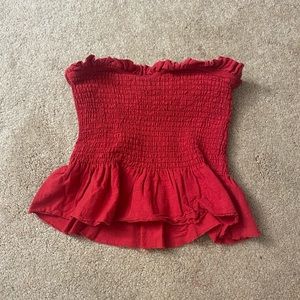 Red tube top